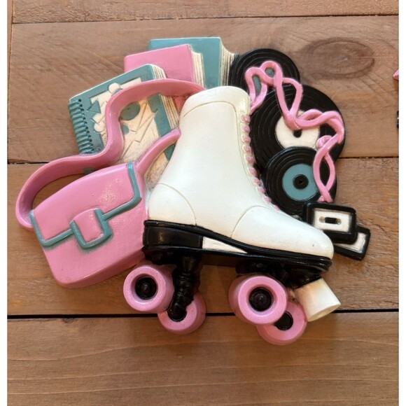 Vintage 1990s Burwood Roller Skate Cassette Sneakers Phone Wall Hanging Plaques - Picture 3 of 7